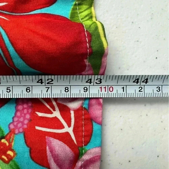 Wave Shoppe Mid-Calf Turquoise Floral Kaftan Dress Sz‎ M - Picture 16 of 16